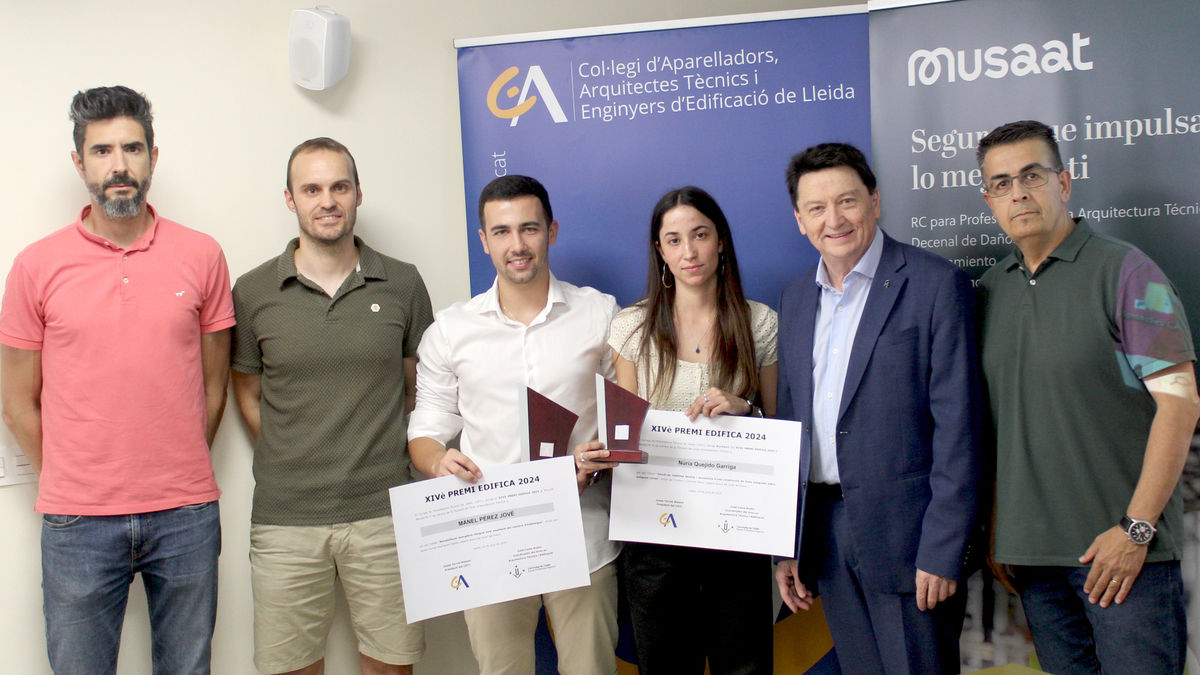 Un moment de l’entrega del XIV Premi Edifica, ahir a Lleida. - CATL