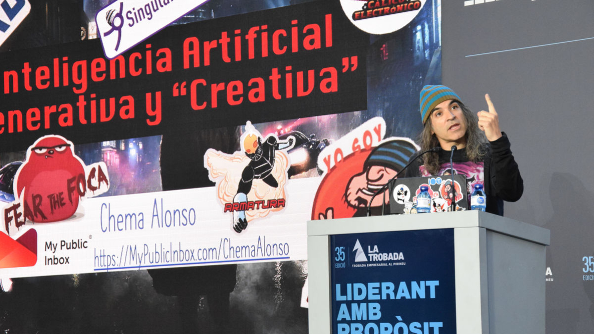 Chema Alonso, chief digital officer de Telefónica, ahir a la Seu. - C. SANS