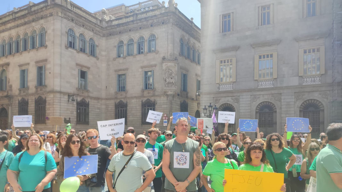 Unas 250 personas se concentraron ayer en Barcelona. - TWITTER/@PAGC_CAT