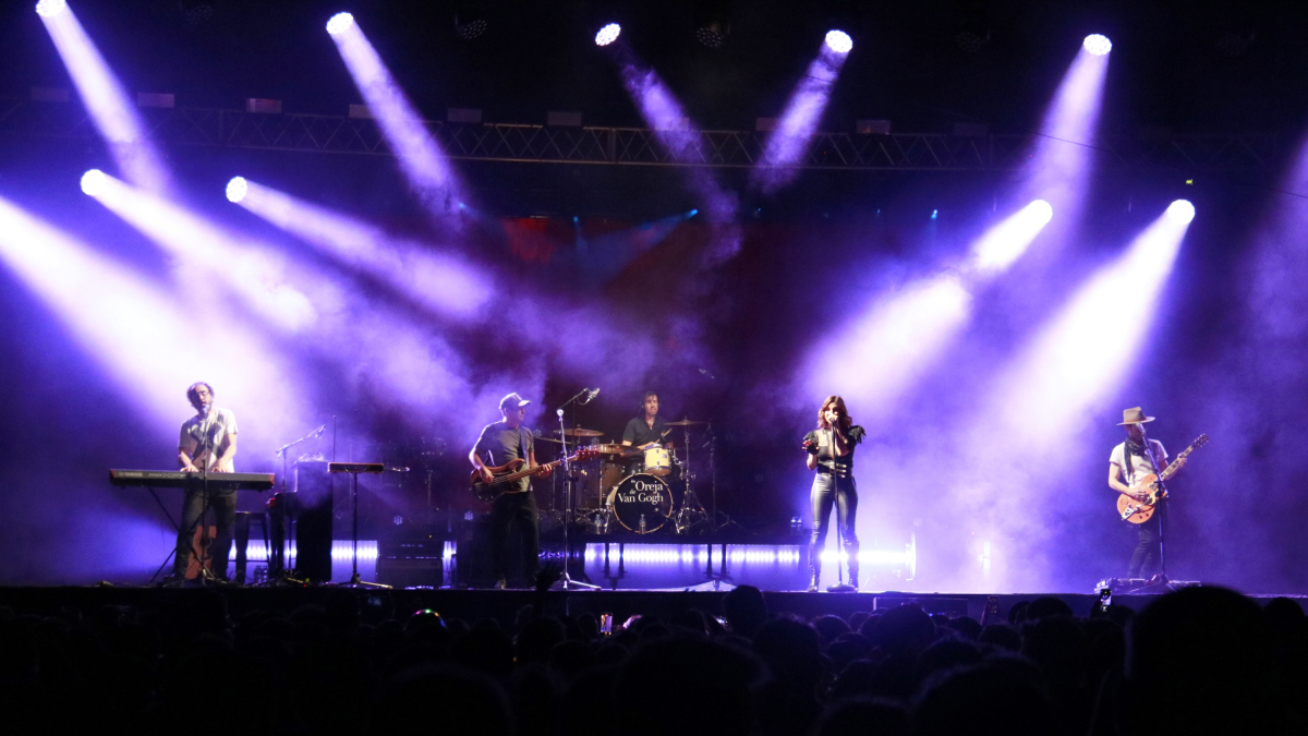 Un moment de l’actuació de la Oreja de Van Gogh a la jornada inaugural del Magnífic Fest de Lleida.