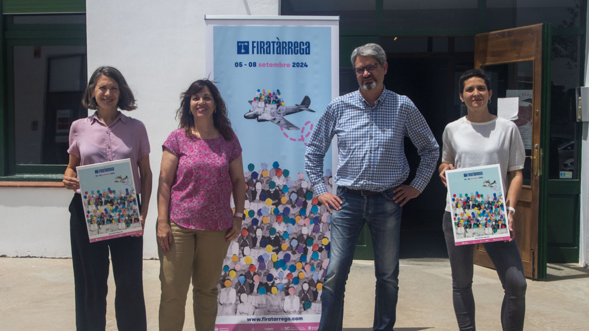 Natàlia Lloreta, Alba Pijuan, Albert Turull i Anna Giribet van presentar ahir FiraTàrrega 2024. - LAIA PEDRÓS