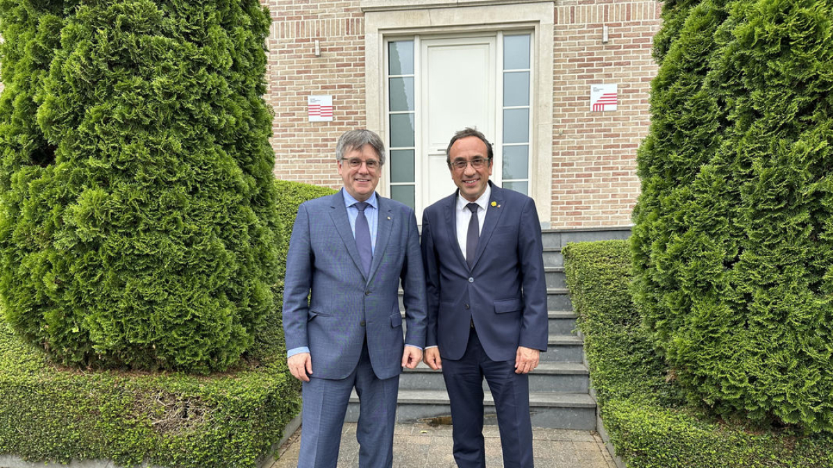 Carles Puigdemont es va reunir ahir amb Josep Rull a Bèlgica. - ACN