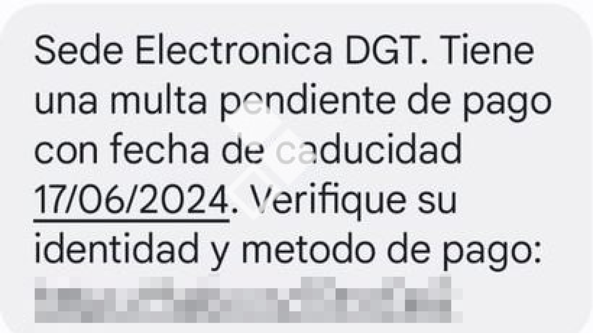 Un dels missatges fraudulents