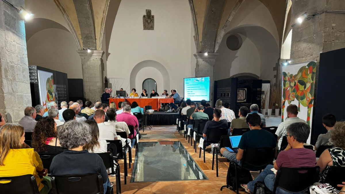 La subasta de madera celebrada ayer en Ripoll. - ACCIÓ CLIMÀTICA