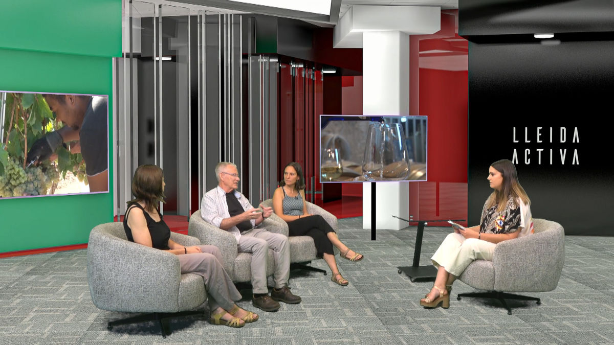 Noèlia Burgos entrevistant els convidats d’avui a ‘Lleida Activa’. - LLEIDA TELEVISIÓ