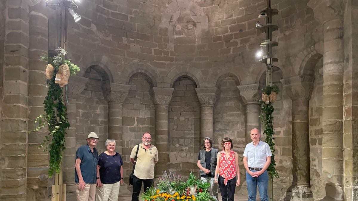 Presentació ahir de l’espectacle ‘Ordo Virtutum’, a l’església romànica de Sant Martí. - FUNDACIÓ ORFEÓ LLEIDATÀ