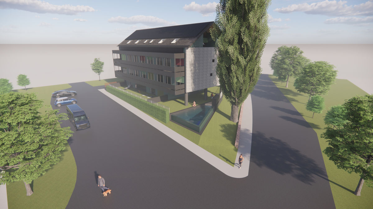 Renderitzat del futur aparthotel amb certificació Passivhaus del Pont de Suert. - RAMON SOLANA
