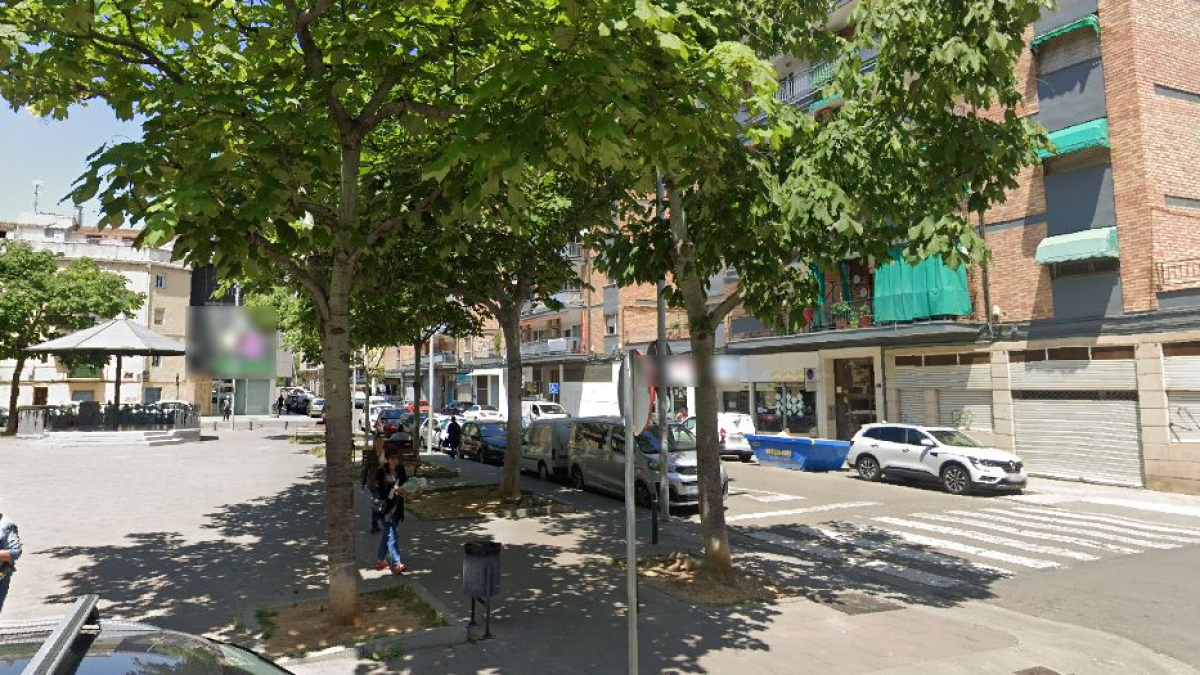 La plaza Sant Joan de Mata de Lleida.