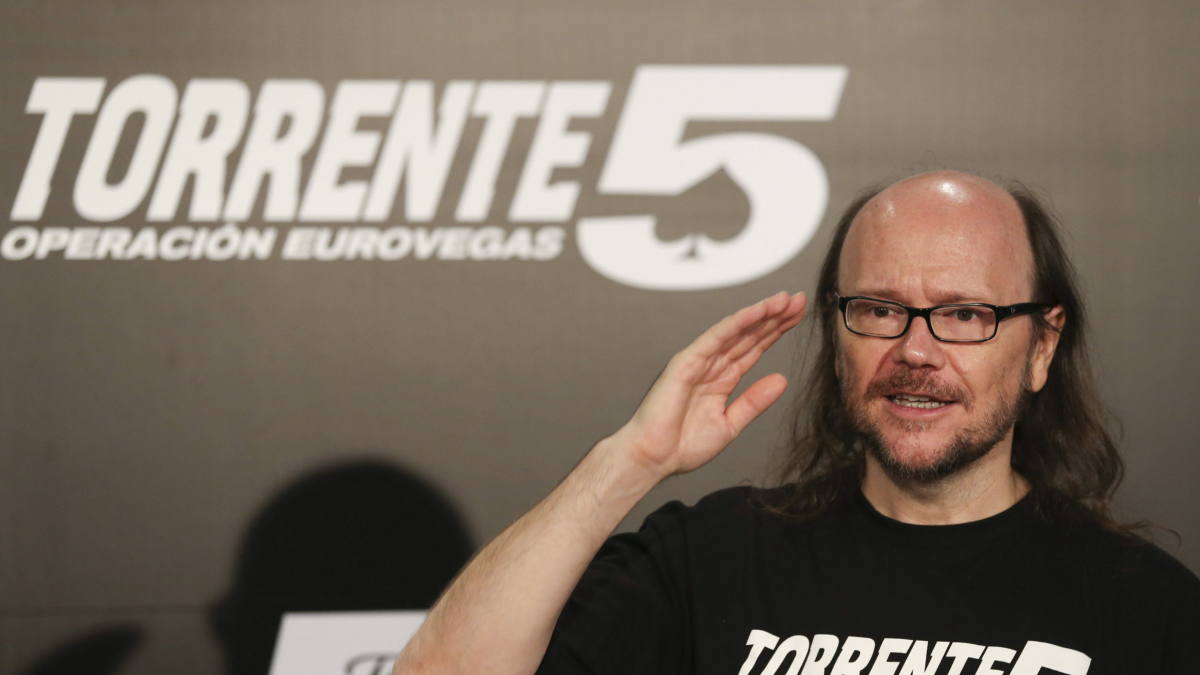 El actor y director Santiago Segura, durante la presentación en Madrid de la quinta entrega de la saga 