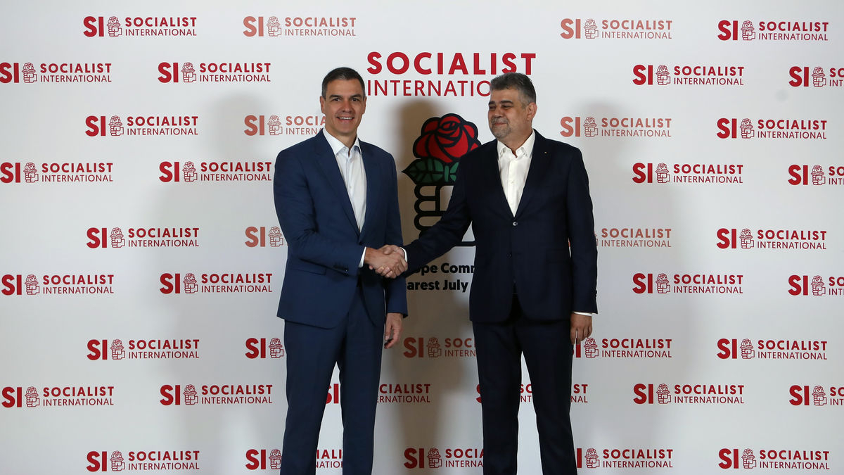 Pedro Sánchez i Marcel Ciolacu van mantenir ahir una reunió. - EFE/ BOGDAN CRISTEL