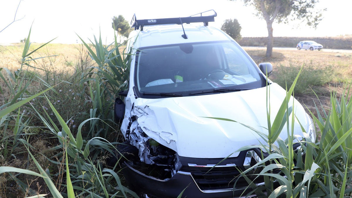 Accident ahir a la C-12 a Corbins. - MAGDALENA ALTISENT