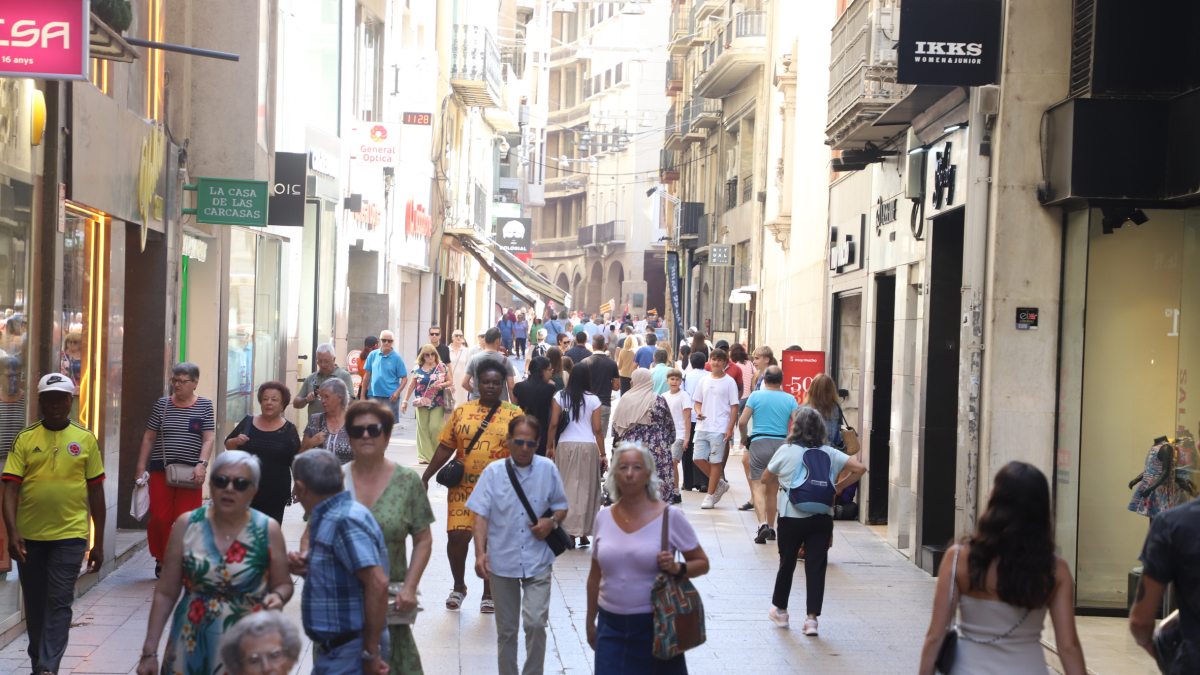 El carrer Major, a l'Eix Comercial de Lleida.