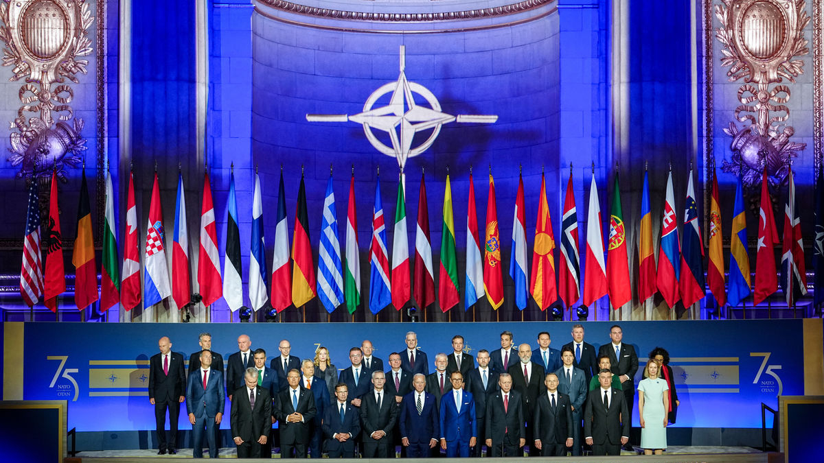 Los jefes de Estado y de Gobierno se reúnen en Washington para celebrar el 75º aniversario de la OTAN. - KAY NIETFELD / DPA