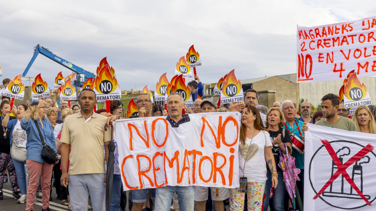 L'última protesta dels veïns de Magraners contra el crematori, al juny.