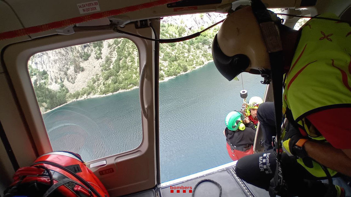 Imatge del rescat del matí a la Vall de Boí. - BOMBERS