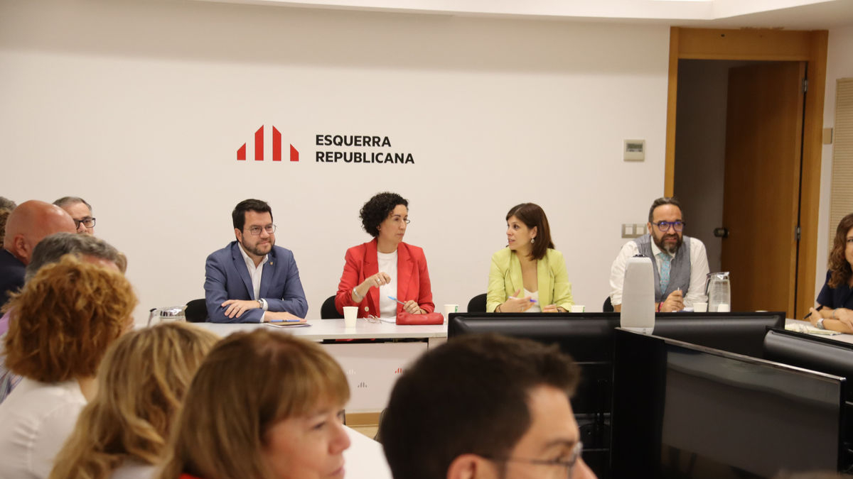 Rovira presidió ayer presencialmente la ejecutiva de ERC. - ACN