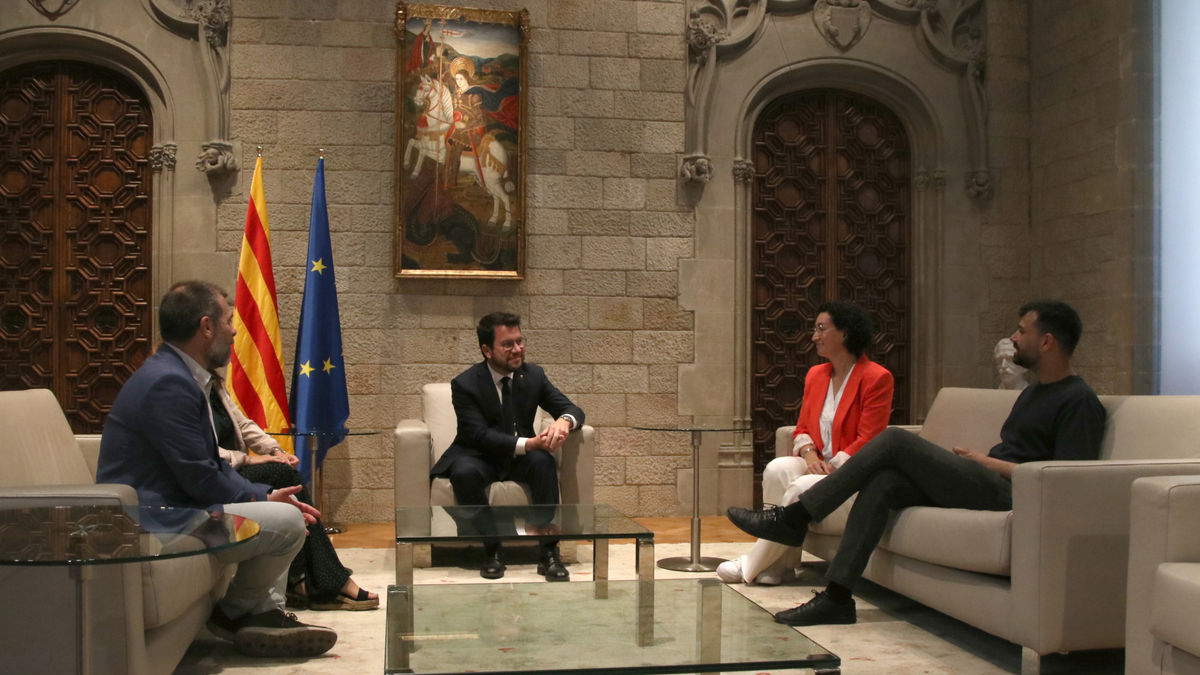 Aragonès reunit ahir amb Rovira, Wagensberg i Serra. - ACN