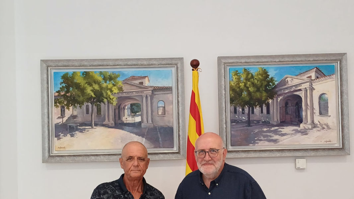 Representes de GSS y de la Xarxa Solidària, ayer en Lleida. - SEGRE