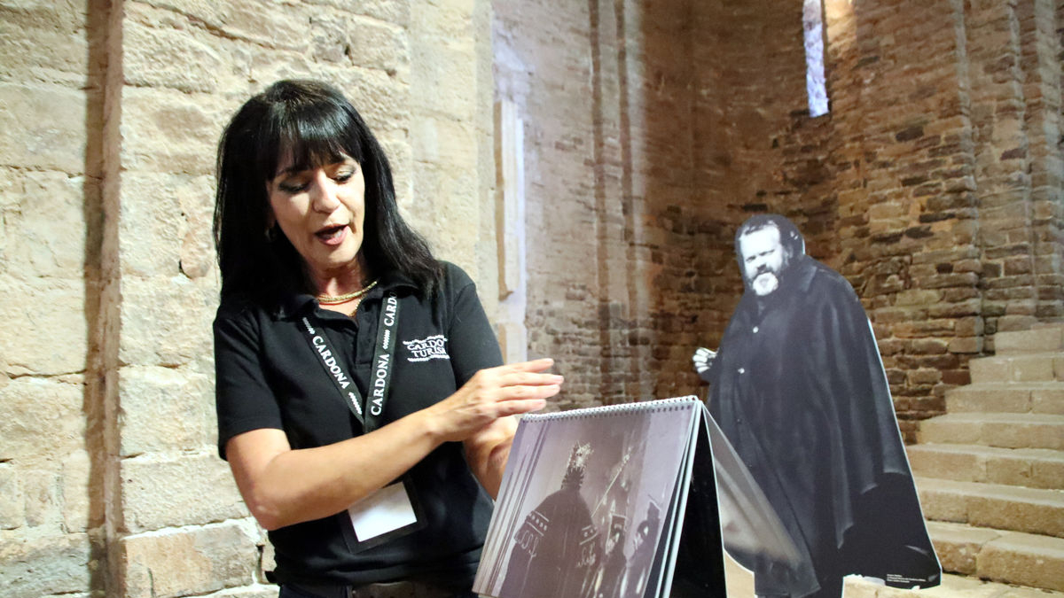 Al castell de Cardona es va presentar ahir una visita guiada de ‘cine’. - ACN