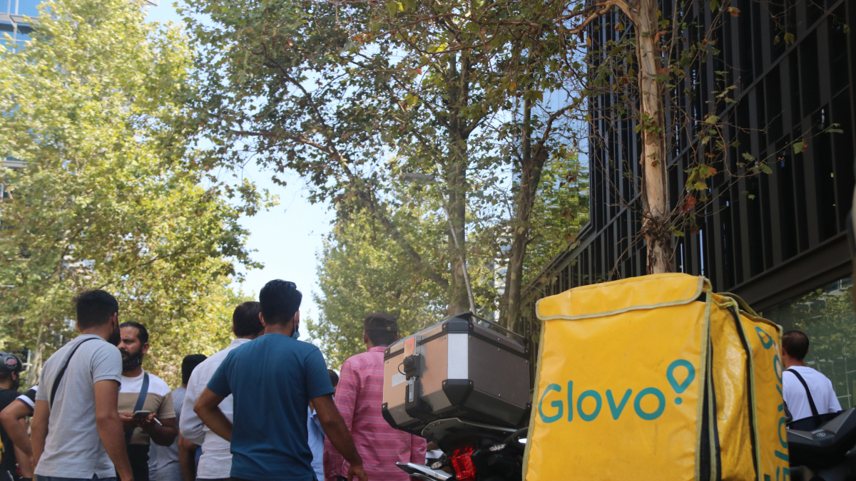 Un rider de Glovo.