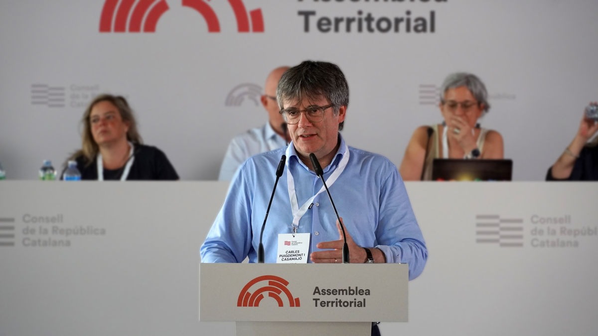 Puigdemont, el sábado en un acto del Consell de la República. - CONSELL DE LA REPÚBLICA
