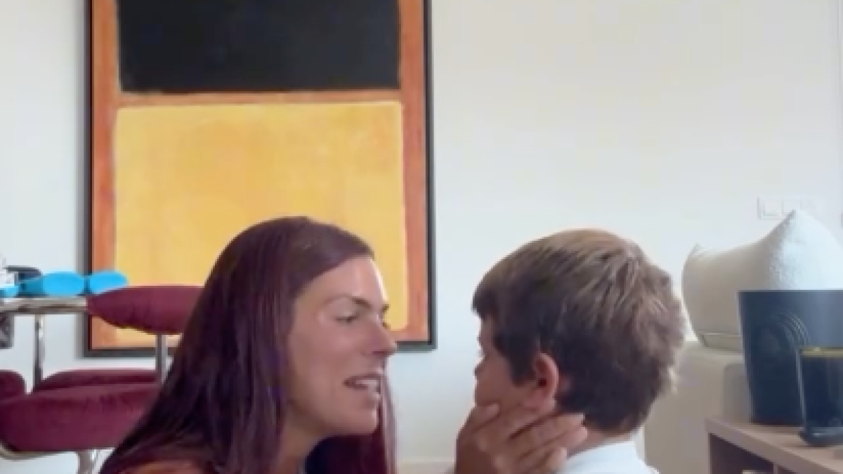 Laura Matamoros y su hijo Matías