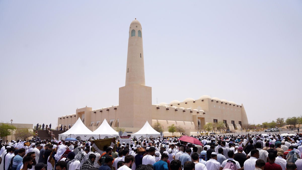 Ceremonia funeraria por el líder de Hamas, Ismail Haniyeh, en Doha, Catar. - EFE/EPA/ABBAS ALI