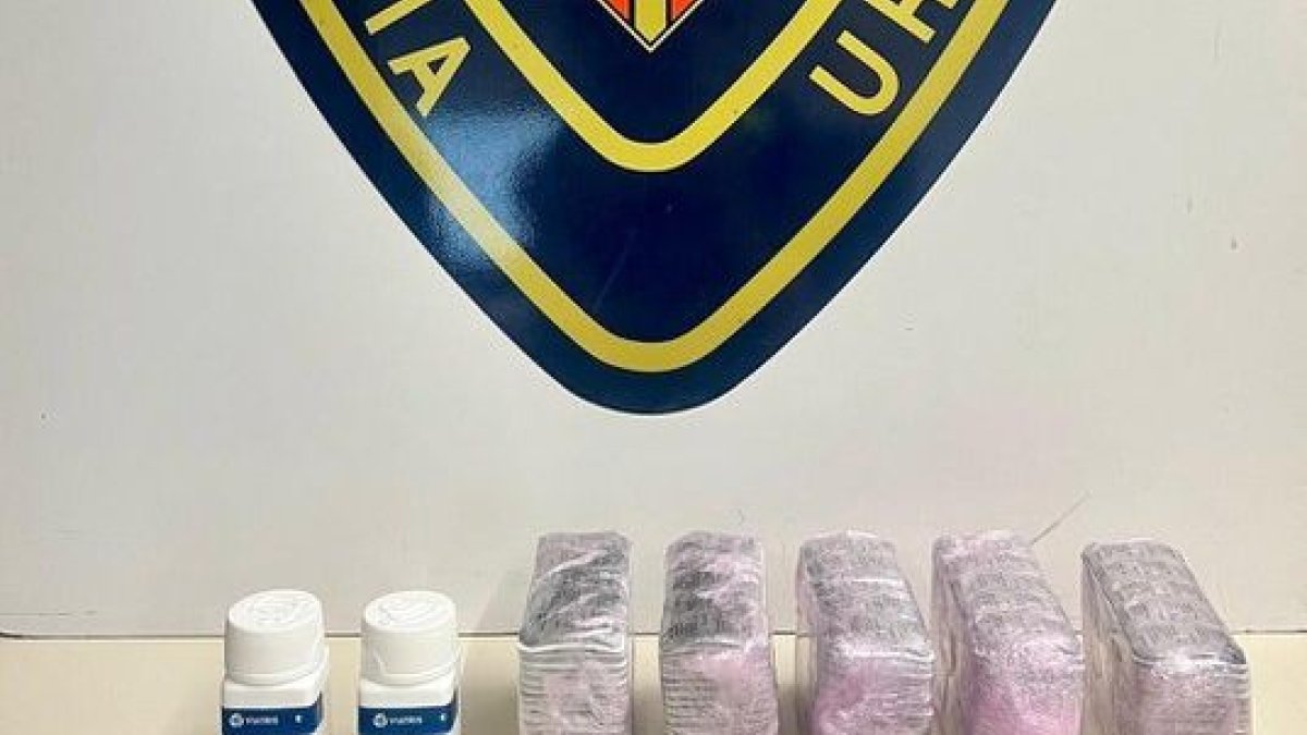 Una imatge dels comprimits comissats per la Guàrdia Urbana.