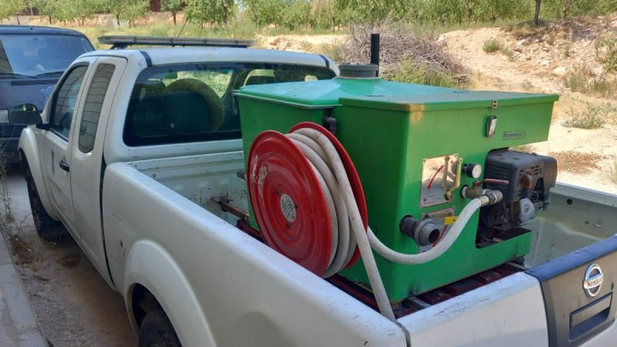 La bomba de agua que se ha colocado en la furgoneta. - A.B.