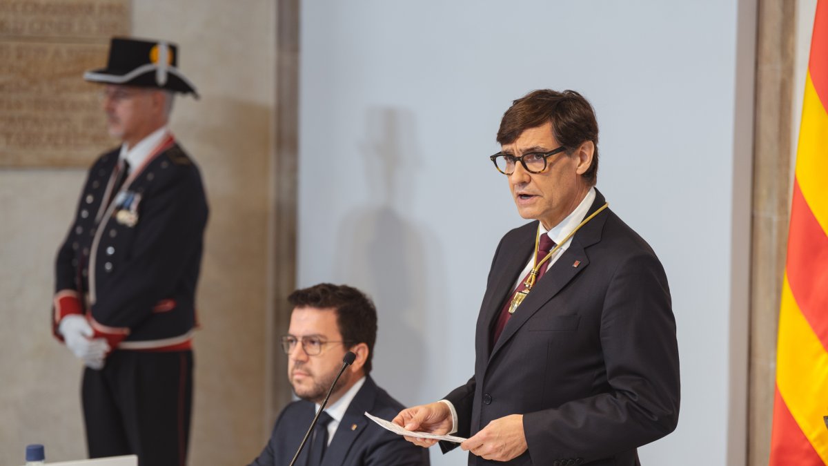 Parlament de Salvador Illa durant la seua presa de possessió com a 133è president de la Generalitat