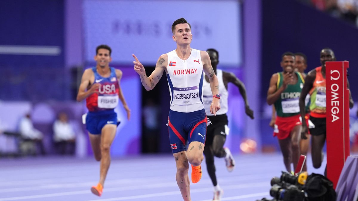 Ingebrigtsen se tomó la revancha de los 5.000 ayer en los 1.500. - EUROPA PRESS