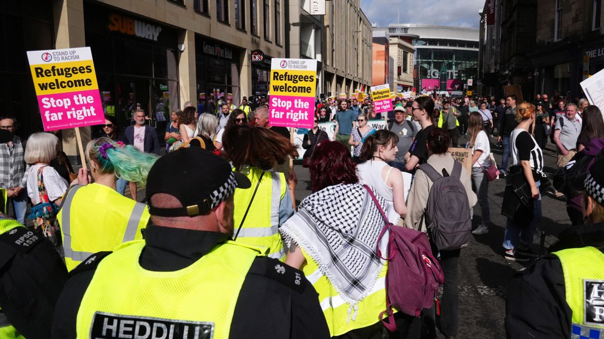 Newcastle va acollir ahir una nova marxa contra el racisme. - EUROPA PRESS