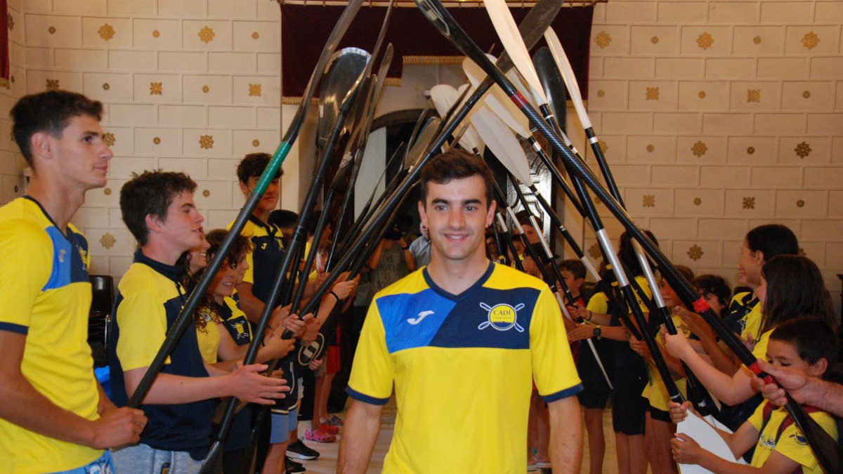 Miquel Travé, durante la recepción en el ayuntamiento de La Seu. - NORBERT AGUILERA