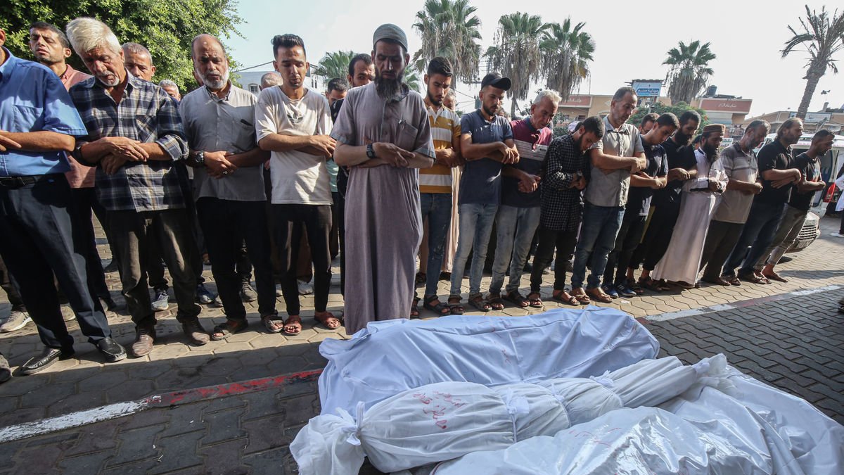 Funeral per la mort de civils palestins en un atac israelià a la Franja de Gaza. - EUROPA PRESS / CONTACTO / OMAR ASHTAWY