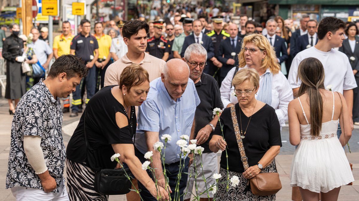 Homenatge a les víctimes del 17A aquest dissabte a Barcelona.