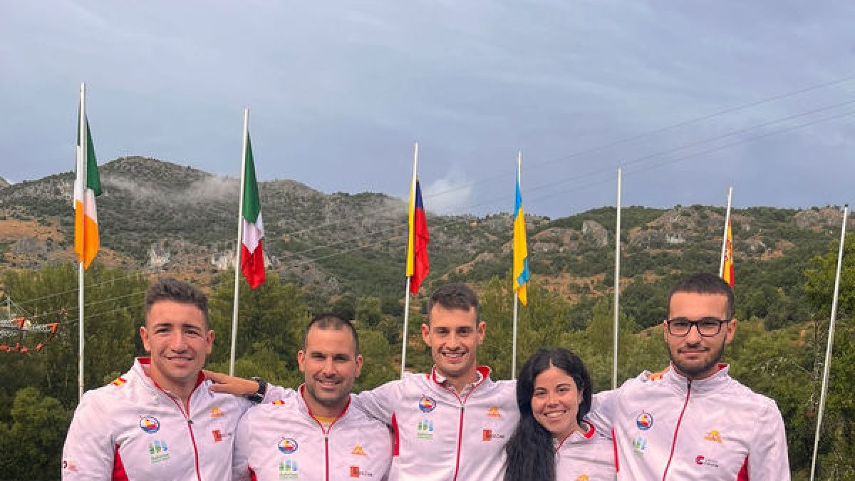 Los cinco palistas del Sícoris que han disputado el Mundial.