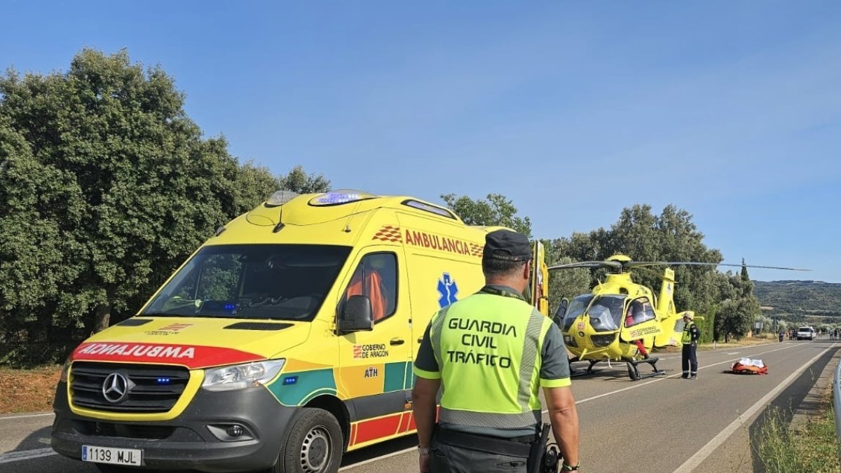 Herido un niño de 4 años en un atropello delante del camping de Alquézar