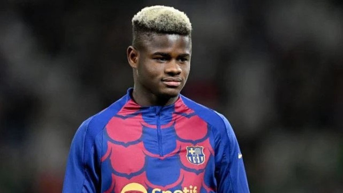 Mika Faye, durant un entrenament amb el Barça. - FC BARCELONA