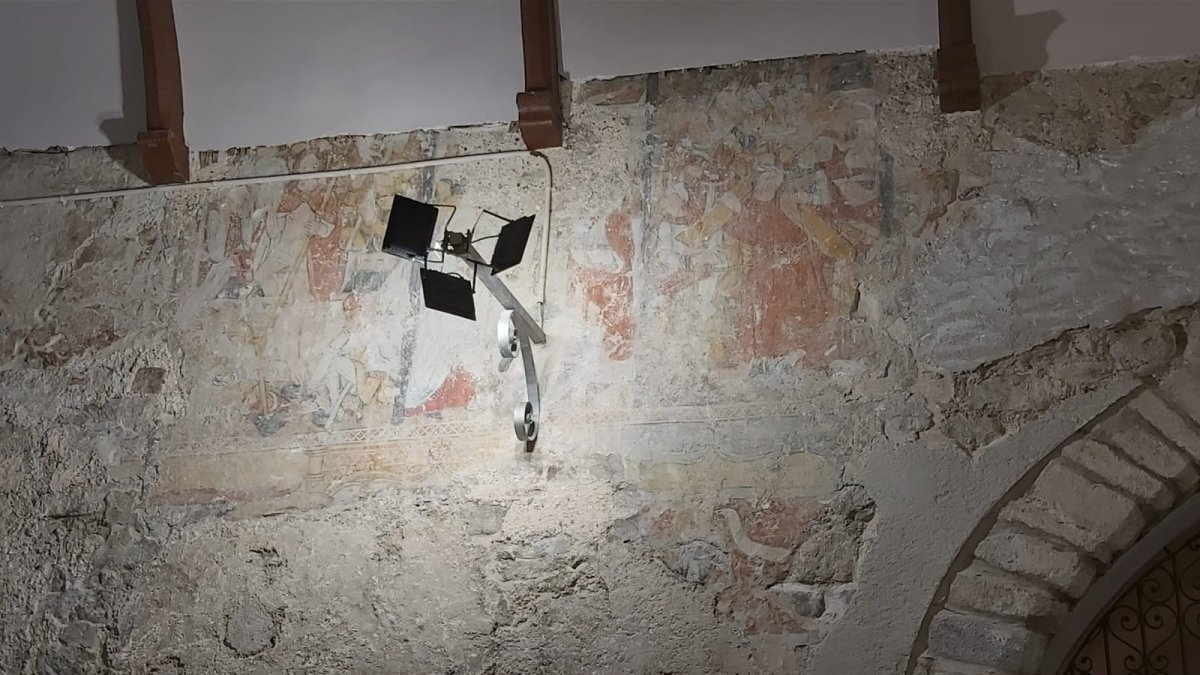 Detalh des pentures muraus dera glèisa Sant Julian de Garòs