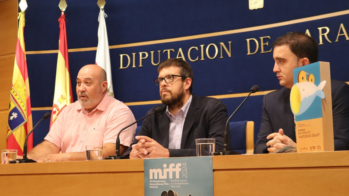 La presentació del certamen, ahir a Saragossa. - AJUNTAMENT DE MEQUINENSA