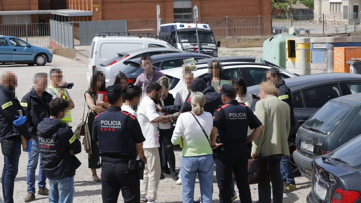 El acusado, durante la reconstrucción de los hechos que se hizo en mayo de 2023 en Les Borges. - AMADO FORROLLA