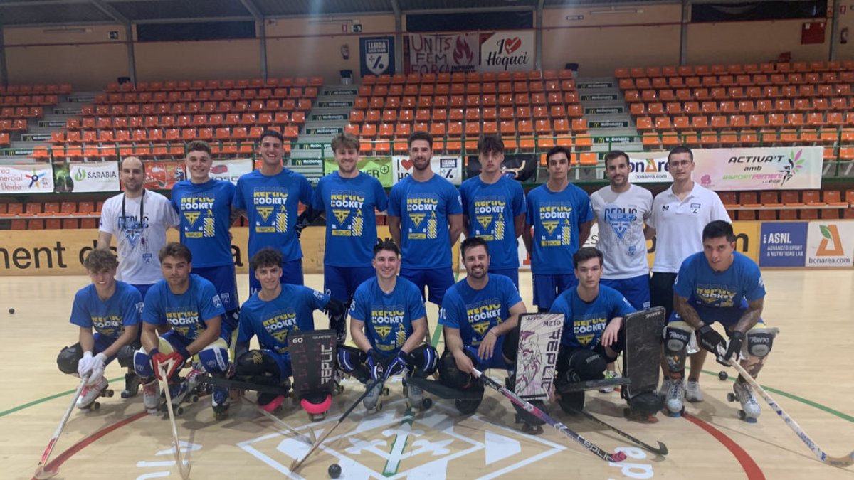 Plantilla del Lleida Llista que ahir va iniciar la pretemporada, reforçada per diversos jugadors del filial.