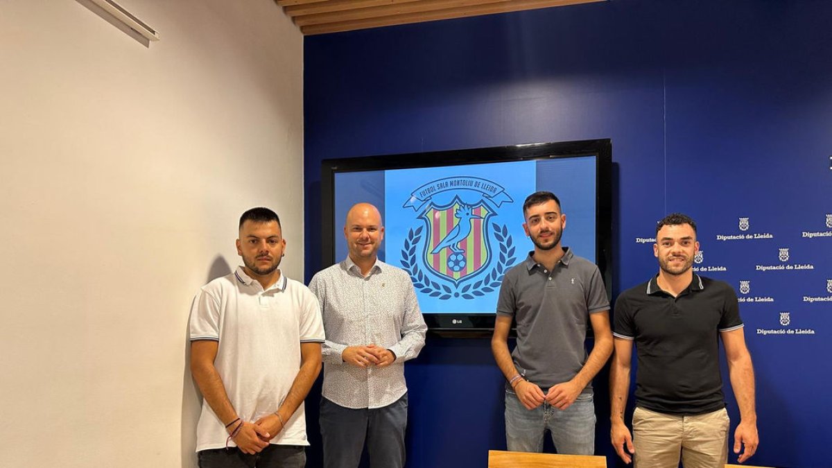 La presentación del Club Futbol Sala Montoliu tuvo lugar ayer en la Diputación. - DIPUTACIÓ DE LLEIDA