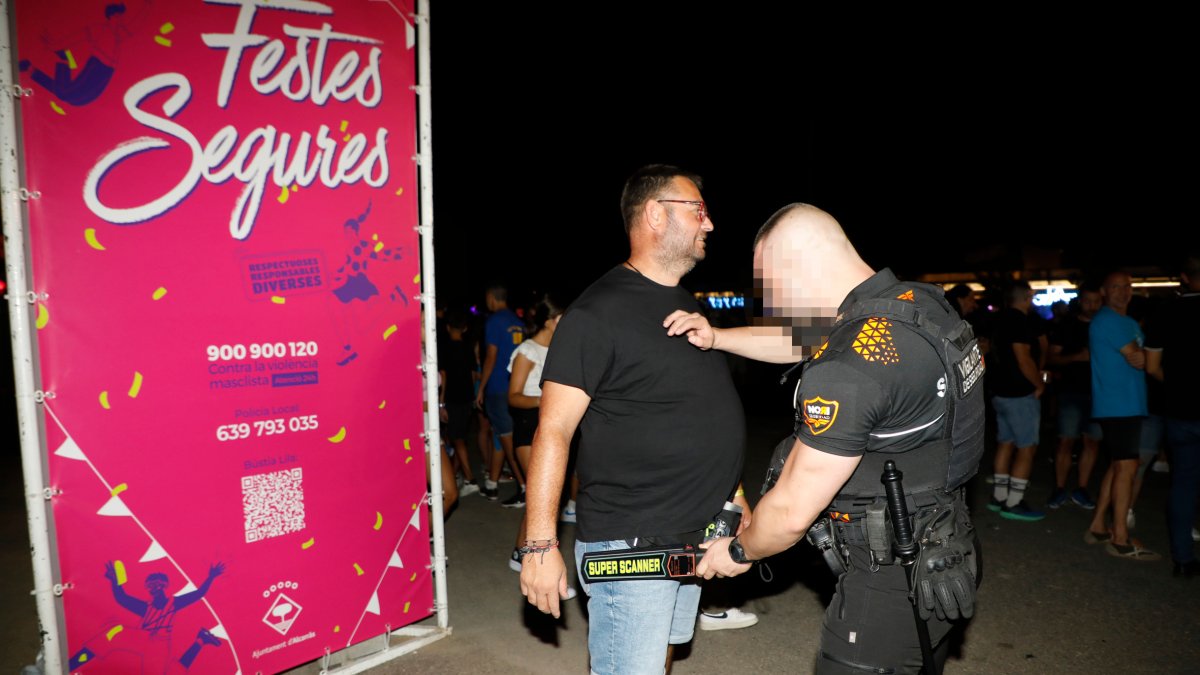 Control de metalls a
les festes d’Alcarràs