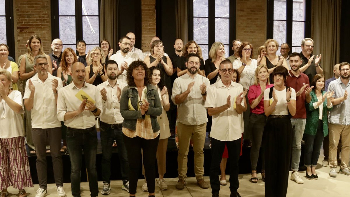 Els quatre portaveus del projecte van encapçalar ahir l’acte de presentació de la candidatura. - ACN