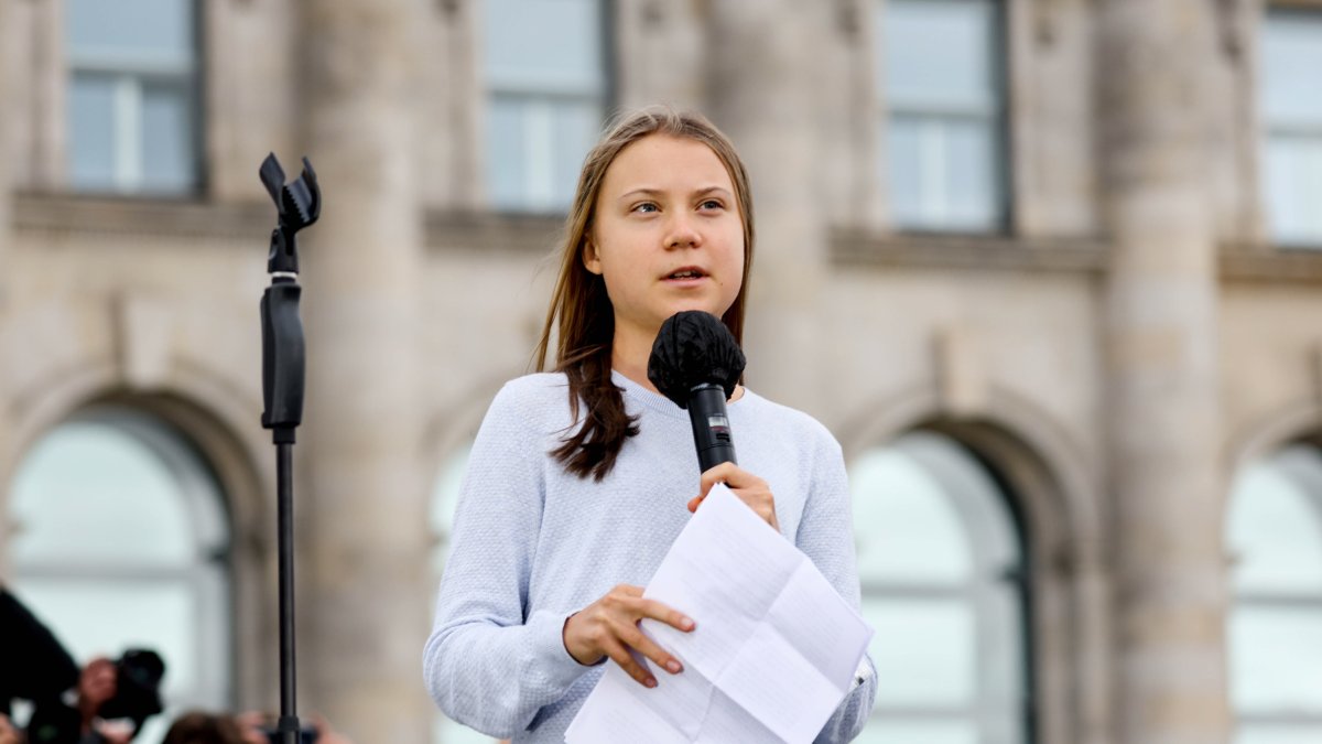 L’activista mediambiental sueca Greta Thunberg.