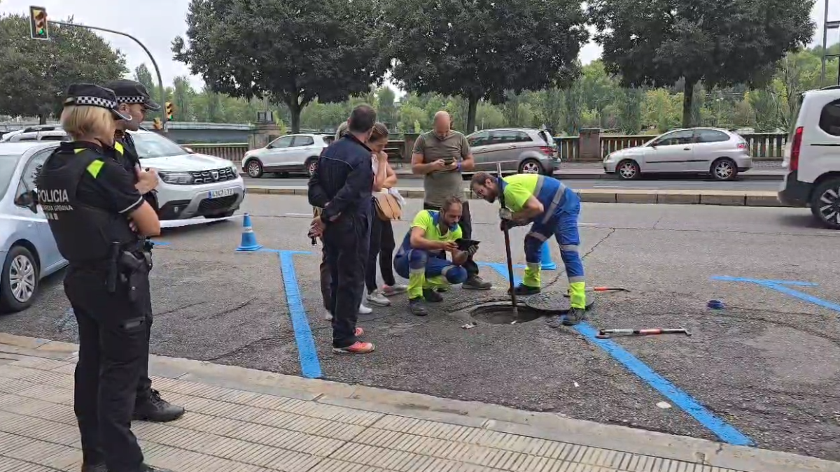 Les pluges provoquen un esvoranc a Lleida