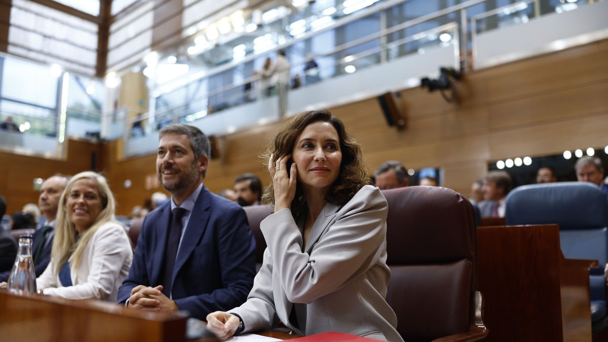 Isabel Díaz Ayuso ayer en la Asamblea de Madrid. - EFE