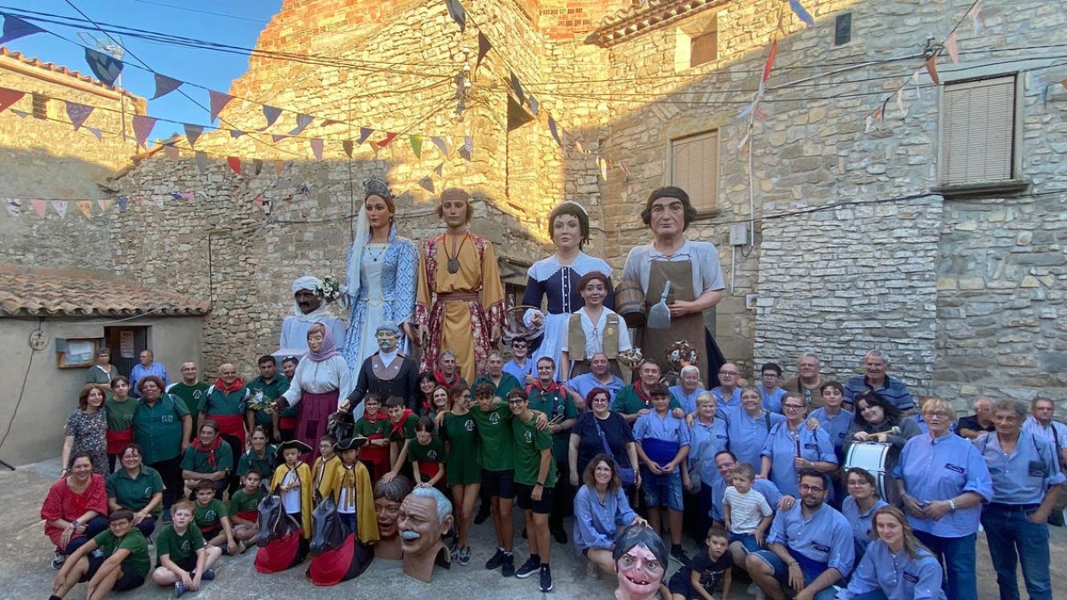 Imagen de familia de los gigantes participantes en la fiesta. - ROSA PRATS