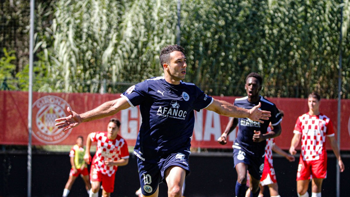 Boris Garròs, después de marcar el tanto del empate. - INGRID SEGURA